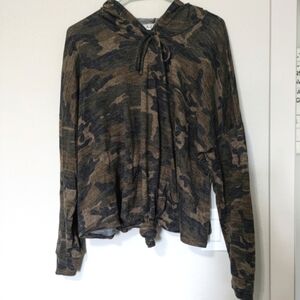 Camo knot front hoodie